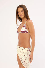 L&t Sorrento Stripe Bikini Top Butter Stripe