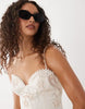 cami maxi sundress with floral cornelli in antique white