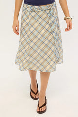 Motel Kamili Skirt Blue Print