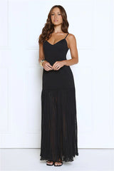 Whispered Wishes Maxi Dress Black