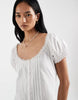 Cotton On Eliza babydoll button down mini dress in white
