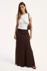 Luck & Trouble Aliyah Maxi Skirt Brown