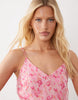 VILA woven cami mini dress in white floral print