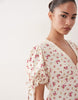 Miss Selfridge Petite button up maxi tea dress in vintage ditsy