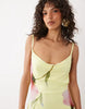 Miss Selfridge cowl neck mini dress with asymmetric hem in flower print