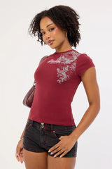 Neovision Nami Baby Tee Burgundy