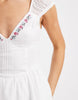 Hollister cap sleeve milkmaid mini dress in white