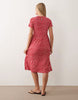 Wednesdays Girl smudged dots midi dress in pink