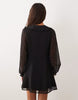 Miss Selfridge button up mini with collar in polka dot print