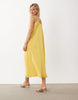 VILA frill trim cotton cami maxi dress in yellow