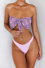violet floral multi use scarf