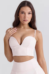 ballerina pink cropped bralette top