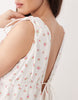 Aray delicate floral print beach mini dress in white