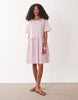 JDY short sleeve mini dress in pink stripes