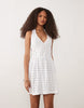 Miss Selfridge broderie halterneck corset mini dress in cream