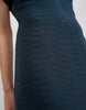 Topshop drop shoulder blouson waist crinkle maxi dress in navy