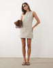 shift dress in taupe