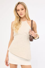 Perfect Stranger Reese Halter Top Oat
