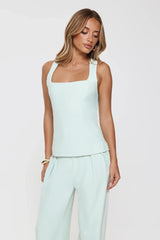 Minimalist Vibe Tailored Top Mint