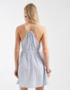 Aray mini beach dress in blue stripe