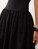 Mango 100% cotton off shoulder maxi dress in black
