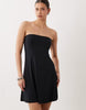 bandeau mini swing dress in black
