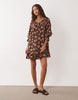 Miss Selfridge Petite spun smock dress in 70's floral