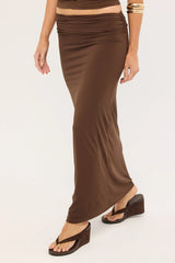 Perfect Stranger Dorian Maxi Skirt Brown
