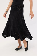 Lioness Tidal Midi Skirt Ink