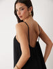 Gina Tricot pure cotton flowy strappy maxi dress in black