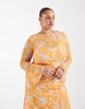 Never Fully Dressed Plus Cairo reversible mesh midaxi dress in orange sol print