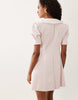 Sister Jane exclusive contrast collar button detail mini dress in pink