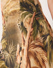 cotton linen blend cami mini sundress with shaped bust in tropical palm print