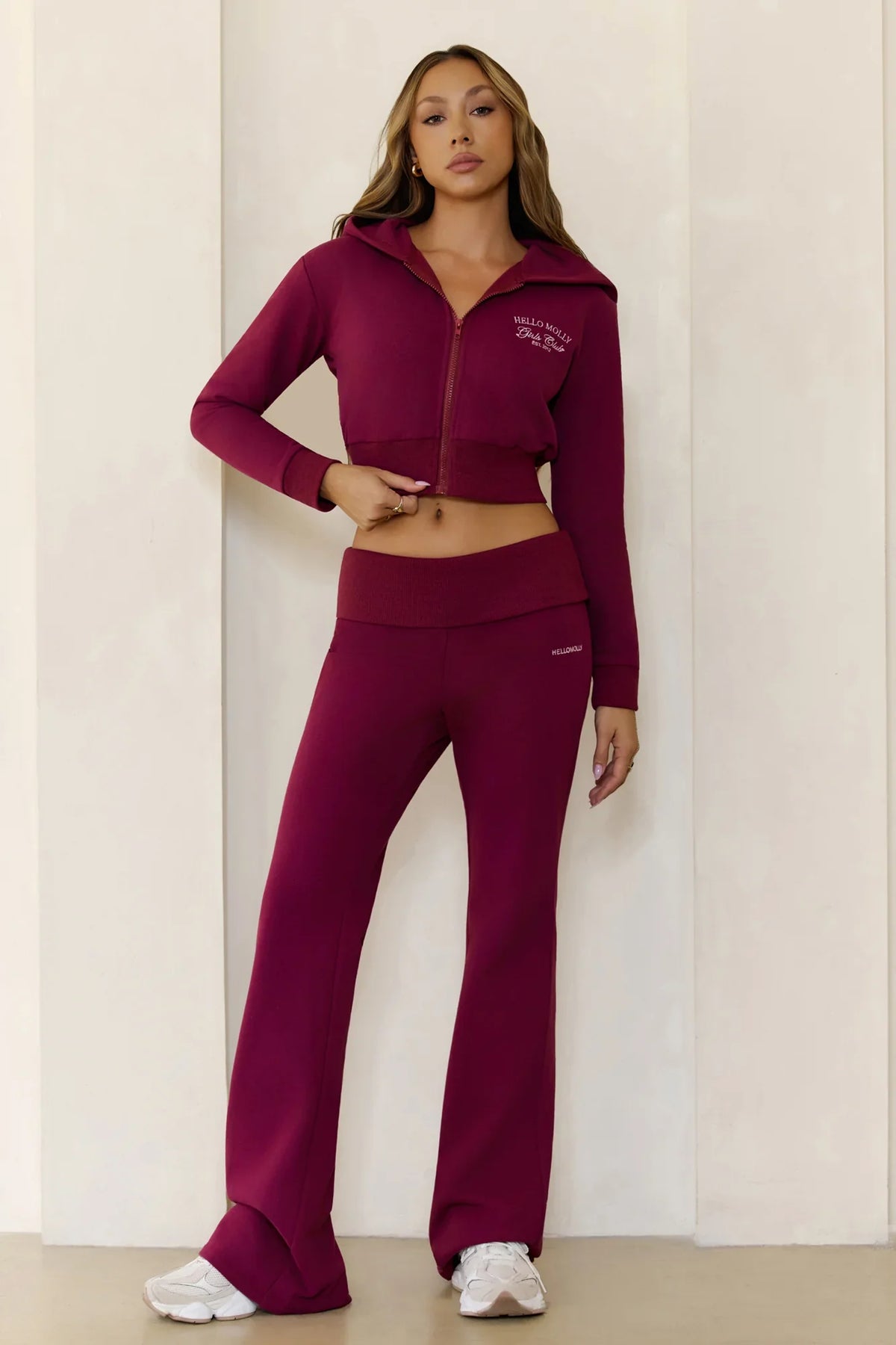 BASE For The Girls Zip Up Hoodie Berry
