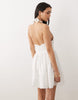 Iisla & Bird eyelet halterneck dress in white