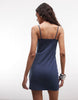 Weekday v neck cami mini dress in navy