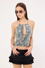 Neovision Gaia Sequin Cami Top Camo
