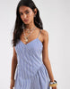 ONLY dropped waist maxi dress in light blue stripes