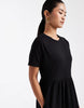 Threadbare jersey short sleeve maxi dress in black