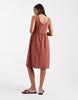 Mamalicious Maternity 2 function nursing button up mini sundress in burgundy