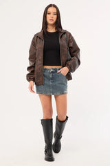 Neovision All Stars Denim Mini Skirt Mid Blue Denim