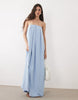 bandeau maxi dress in light blue