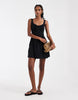 Hollister scoop neck a line mini dress in black