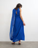 Topshop draped hem chiffon occasion midaxi dress in cobalt