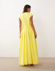 ARRANGE pleated cinched waist maxi dress in yellow