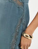 Free People some kind of love maxi slip dress in blue