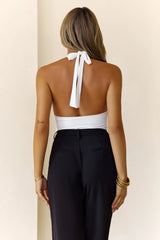 BASE Contour Simplify Halter Top White