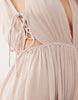 Miss Selfridge cheesecloth tie sides mini beach dress in natural