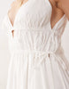 Kiss The Sky Lucia gathered midaxi dress in white