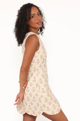 Memphis Mini Dress - Coral Floral